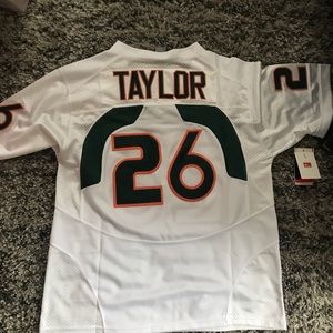 Sean Taylor #26 White Miami Hurricanes Jersey